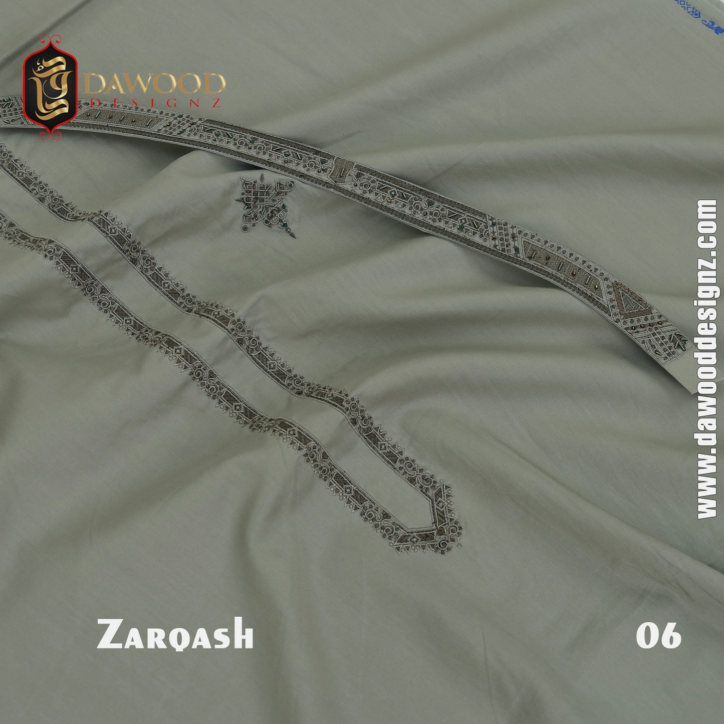 Zarqash Embroidered Cotton