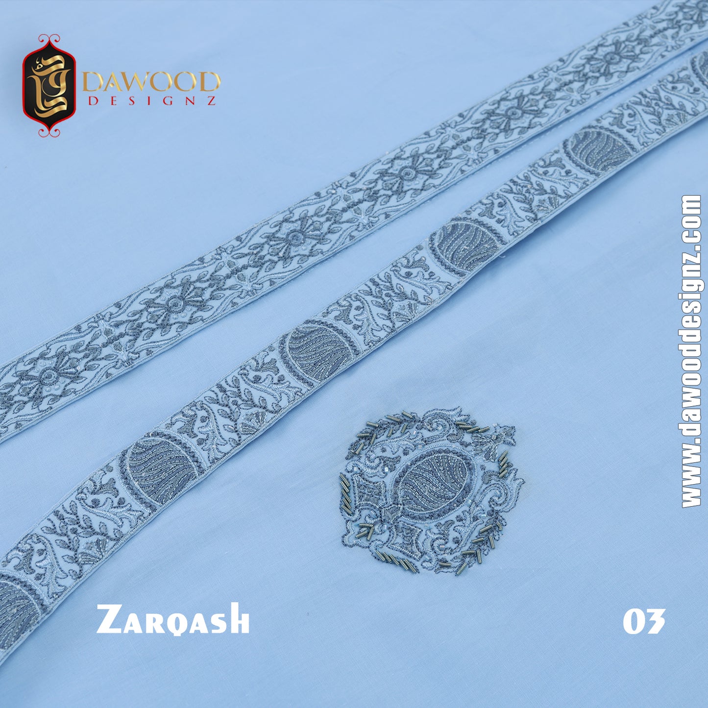 Zarqash Embroidered Cotton