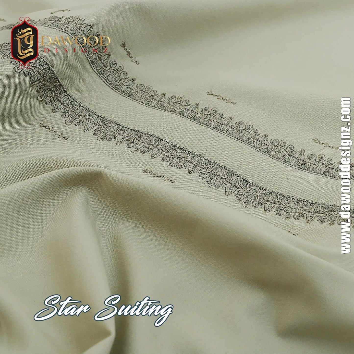 Star Suiting Embroidered Design Shalwar Kameez D#1 DawoodDesignzinternational