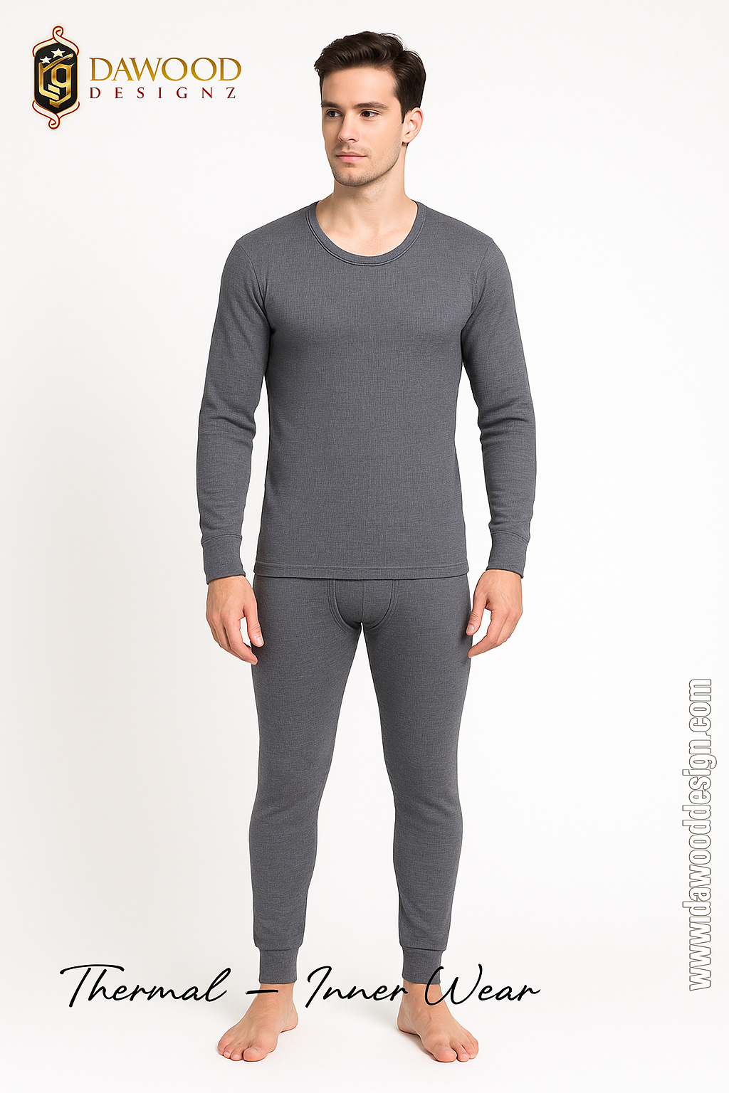 Warmer Woolen-Men Thermal Inner Wear Grey Color