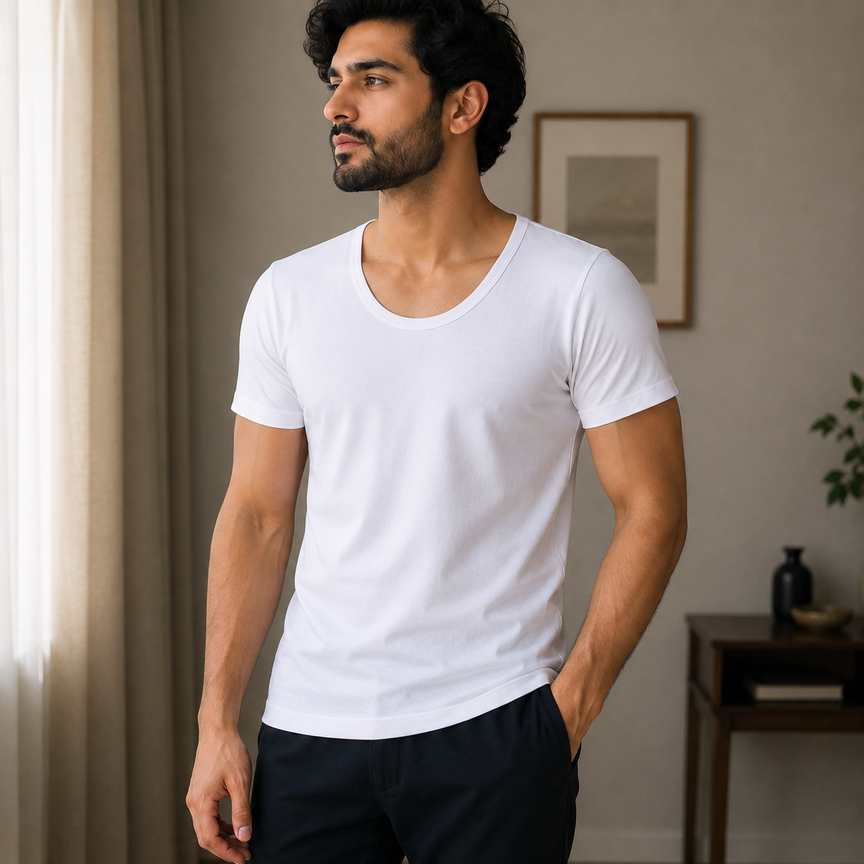 Men's Premium Cotton Vests Half Sleeve