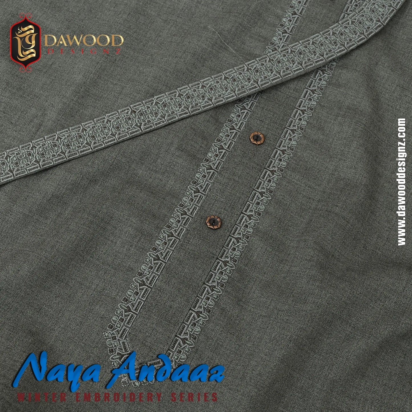 Naya Andaaz Winter Embroidery Series 11 Light Green DawoodDesignzinternational