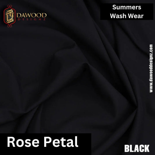 Rose Petal Black Special Wash Wear DawoodDesignzinternational