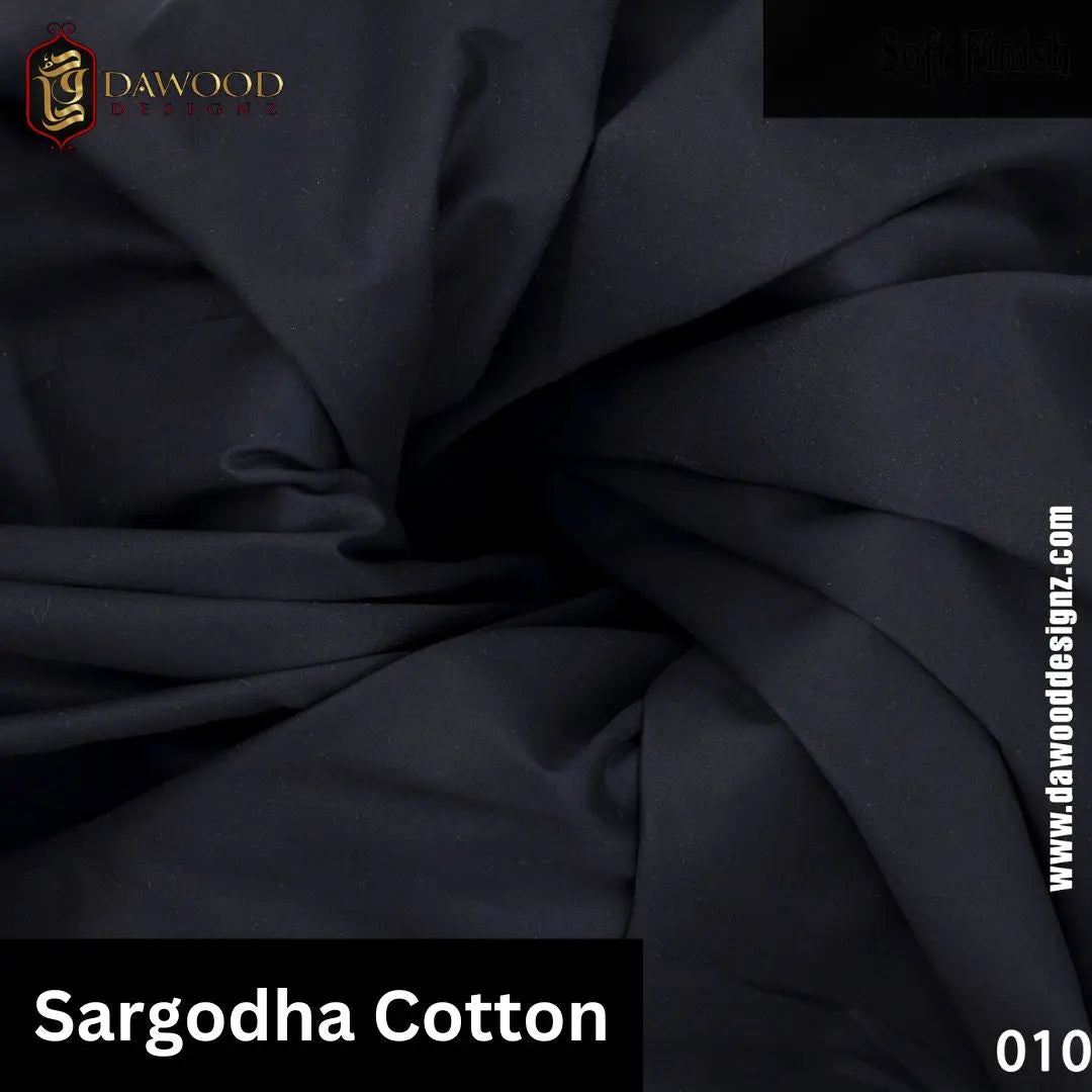 Sargodha Cotton 11 Black (Stiff Finish) DawoodDesignzinternational