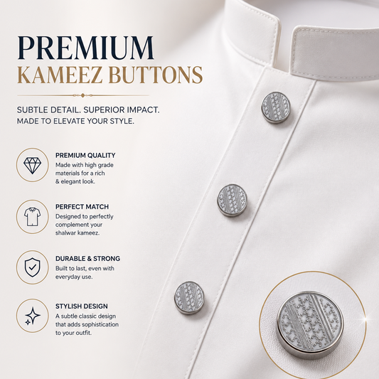 Imperial Silver Premium Kameez Buttons