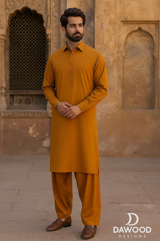 Special Mustard-Toyobo Suiting(medium Weight)