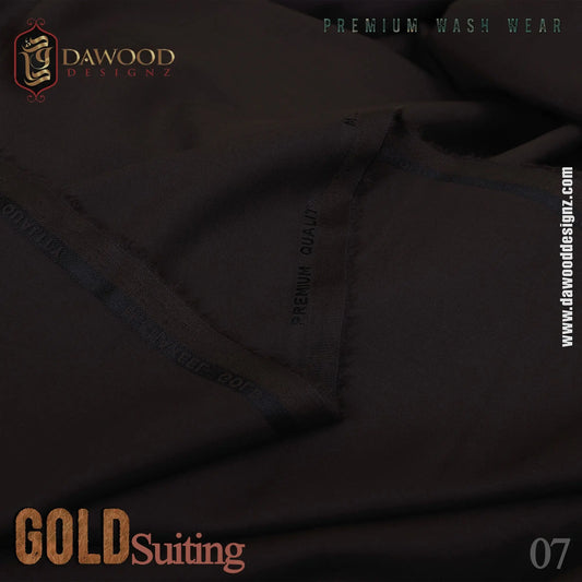 Gold Suiting 07 Chocolate Brown DawoodDesignzinternational