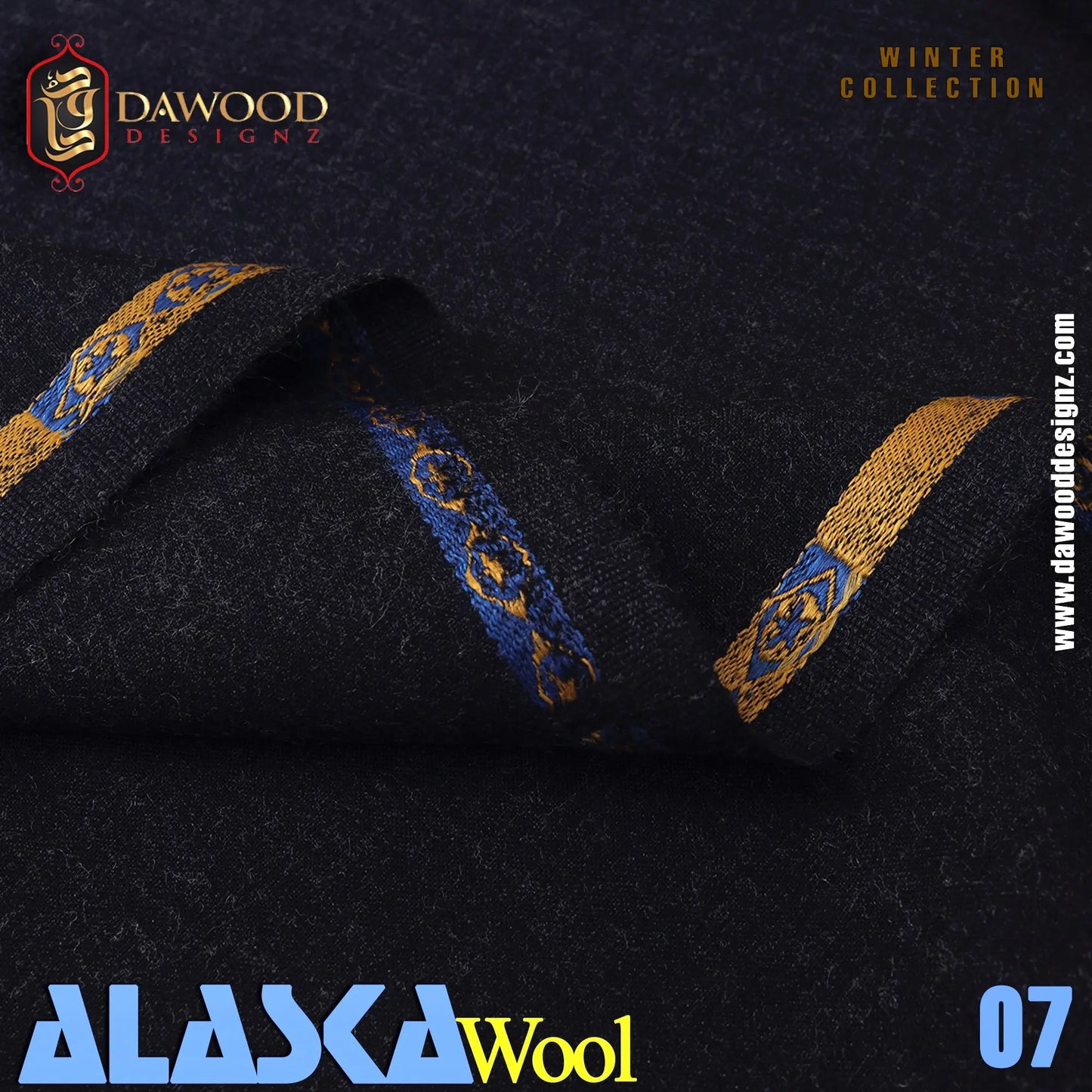 Alaska Wool 07 Navy Blue DawoodDesignzinternational