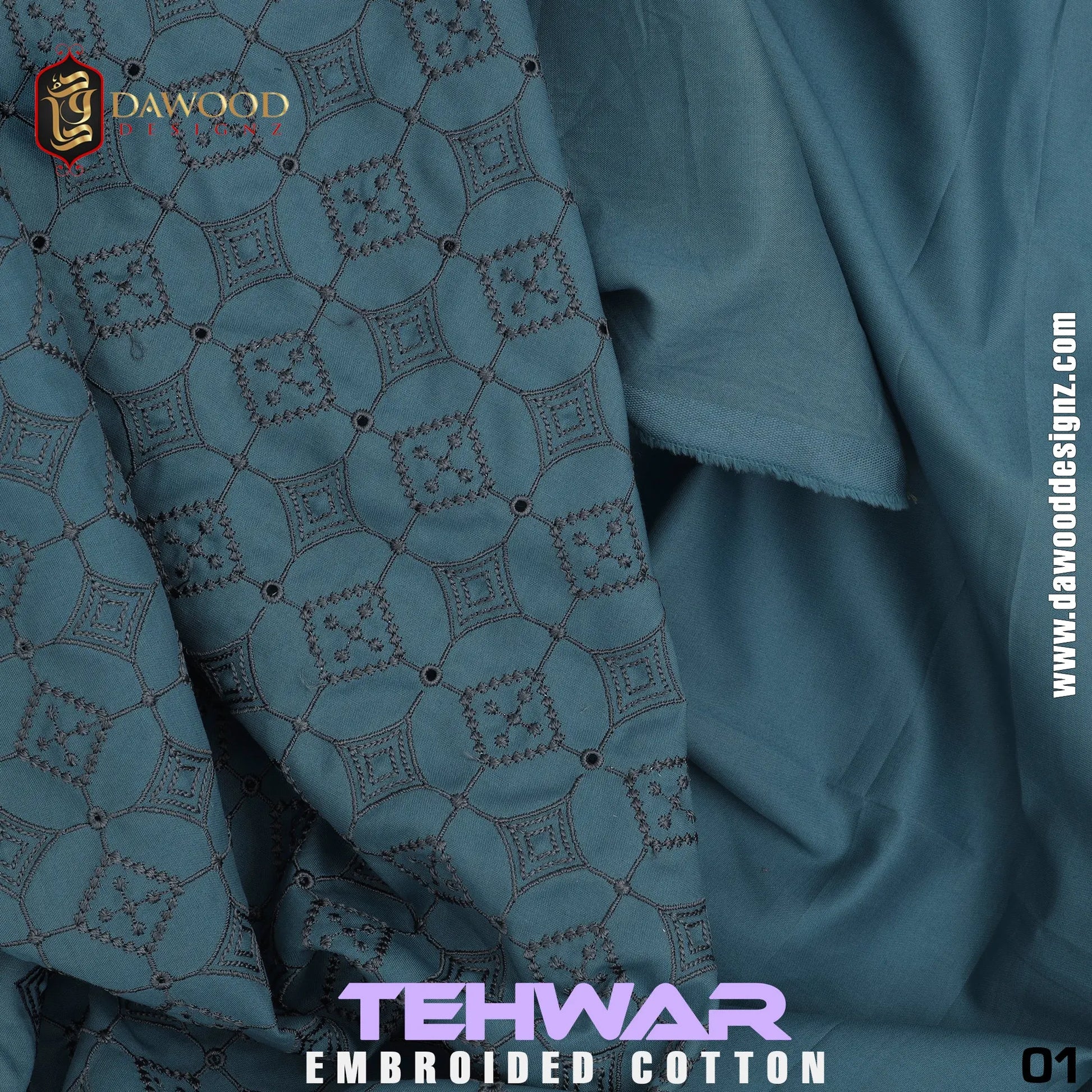 Tehwar Cotton Embroidery DawoodDesignzinternational