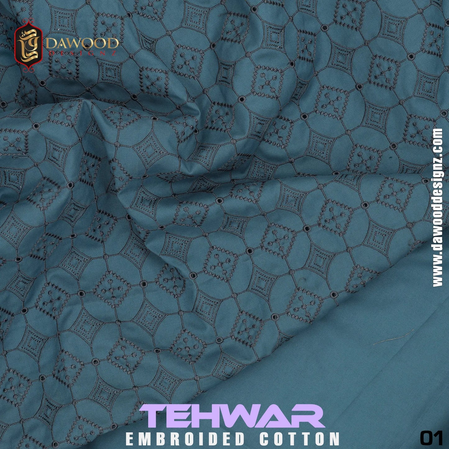 Tehwar Cotton Embroidery DawoodDesignzinternational