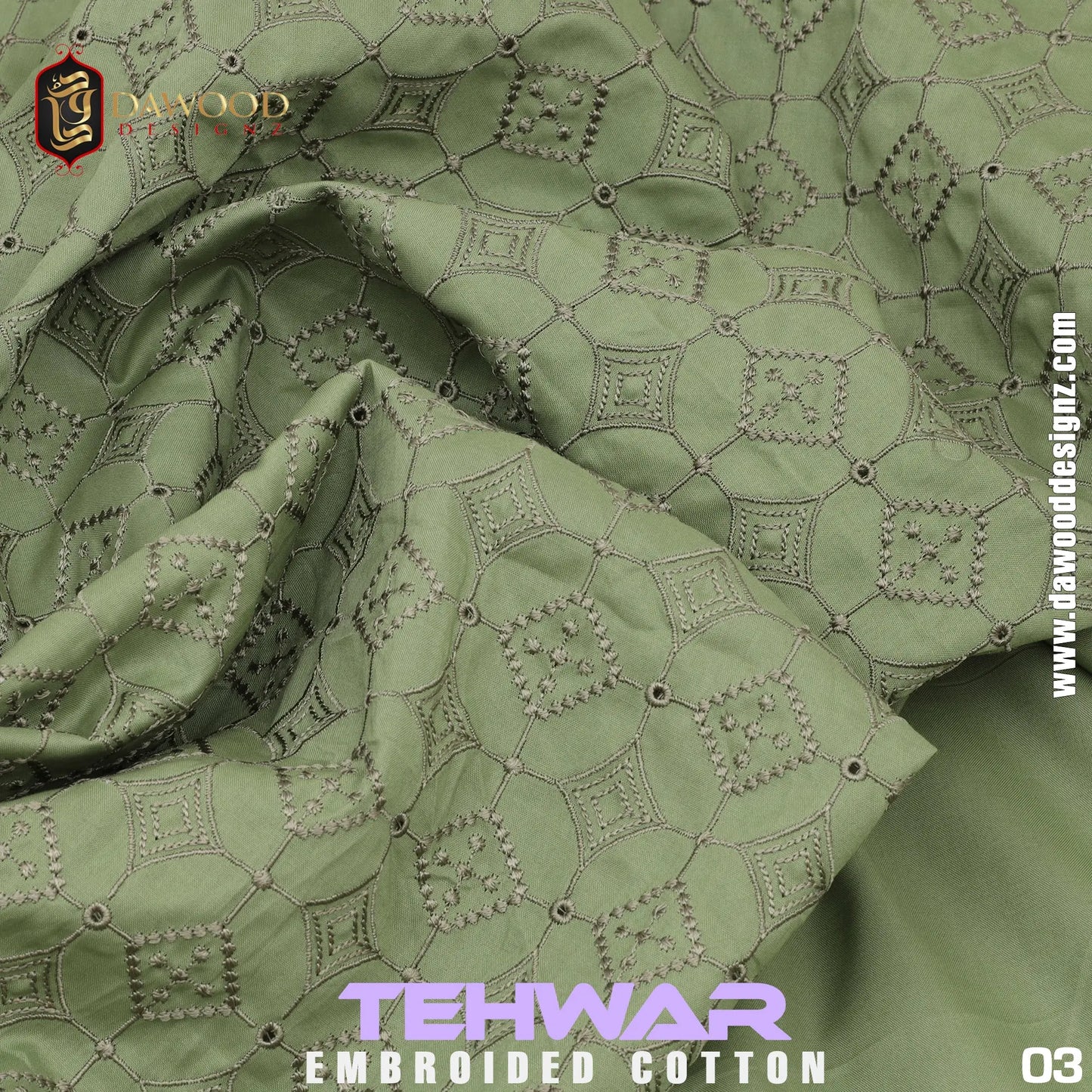 Tehwar Cotton Embroidery DawoodDesignzinternational