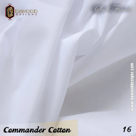 Commandor Cotton White DawoodDesignzinternational