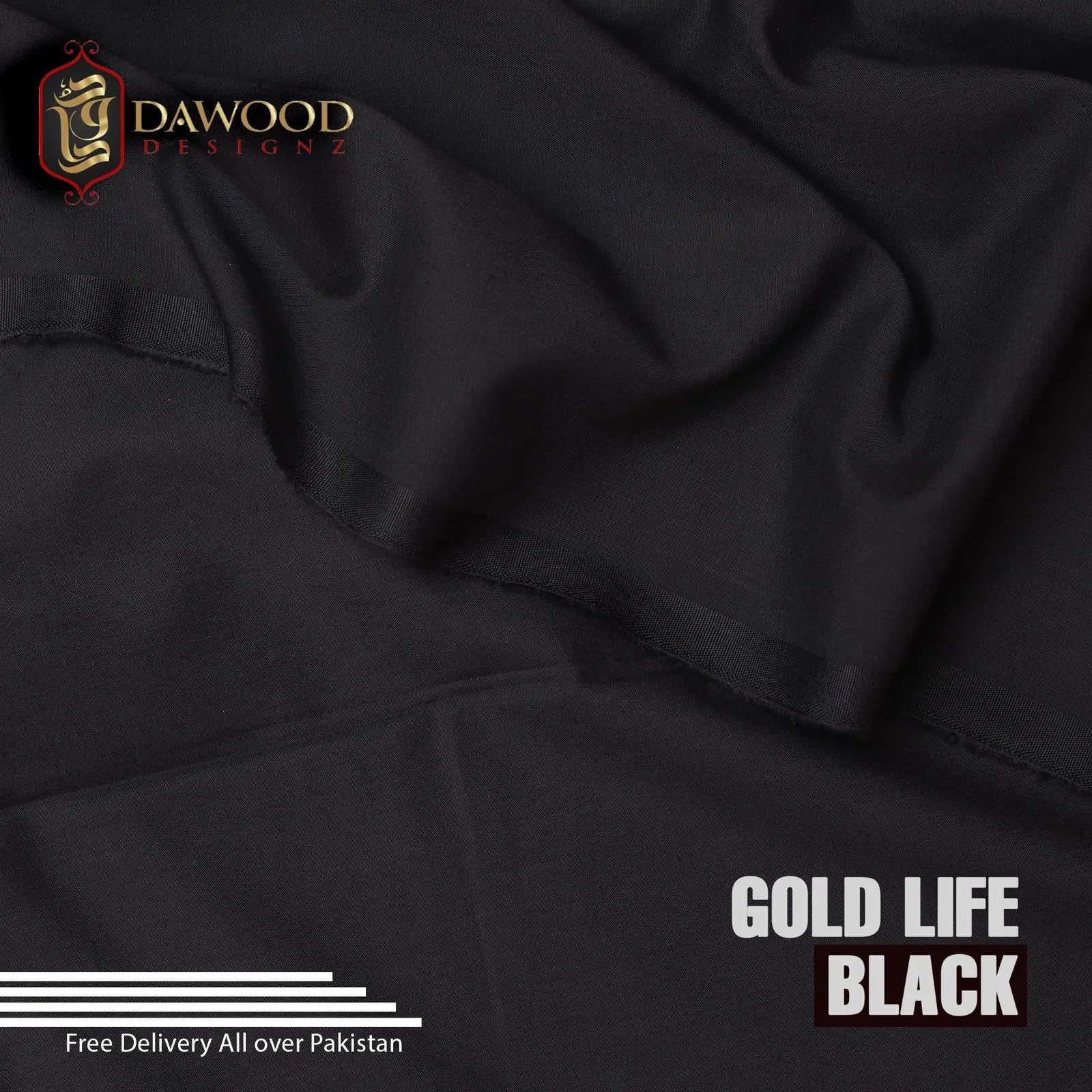 GOLD LIFE BLACK Special Wash Wear DawoodDesignzinternational